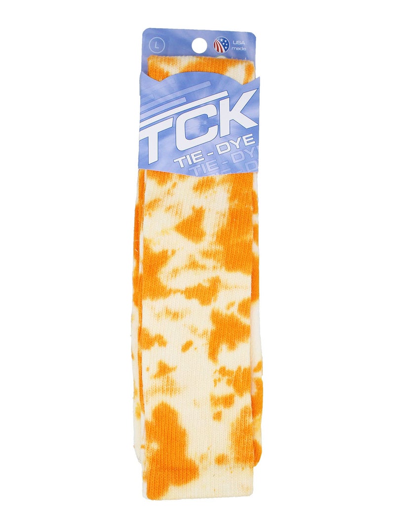 TCK Tie Dye Multisport Tube Socks (Gold/White, Medium) - Image 3